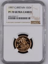 1997 Gold Sovereign Proof NGC PF 70 ULTRA CAMEO