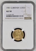 1901 Gold Half-Sovereign NGC AU 58