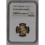 1995 Gold Sovereign Proof NGC PF 70 ULTRA CAMEO