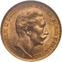 Germany: Prussia Wilhelm II 1912 A Gold 20 Mark NGC MS 64