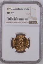 1979 Gold Sovereign NGC MS 67