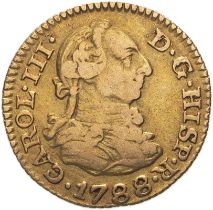 Spain Charles III 1788 MM Gold 1/2 Escudo Carlos III Very fine