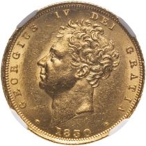 1830 Gold Sovereign NGC MS 62