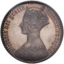 1847 Silver Crown Gothic Proof Plain Edge 0.999 Fine PCGS PR61