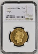 1937 Gold 2 Pounds (Double Sovereign) Proof NGC PF 63