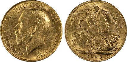 1926 P Gold Sovereign PCGS MS62