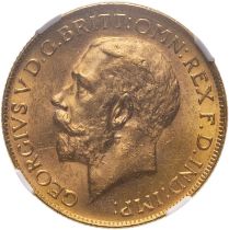 1928 P Gold Sovereign Equal-finest NGC MS 64