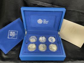 2012 Silver 6-Coin Crown Diamond Jubilee Set