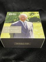 2018 Platinum 5 Pounds Prince Charles Proof Piedfort Box & COA