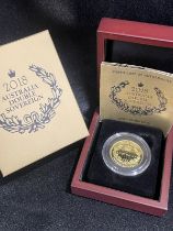 Australia Elizabeth II 2018 P Gold 50 Dollars Proof A/FDC Box & COA