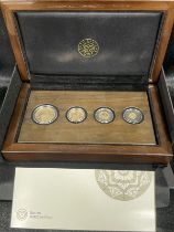 South Africa 2021 Gold 4-Coin Fractional Krugerrand Set Box & COA