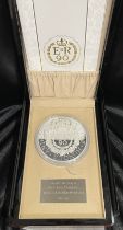 2016 Silver 500 Pounds (1 kg.) Queen's 90th Birthday Proof Box & COA