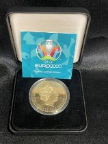 Solomon Islands Elizabeth II 2021 Gold 25 Dollars UEFA Euro 2020 Proof Box & COA