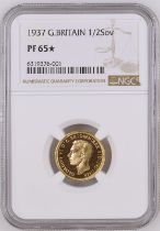 1937 Gold Half-Sovereign Proof NGC PF 65*