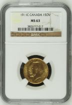 1911 C Gold Sovereign NGC MS 63