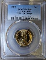 1980 Gold Sovereign PCGS MS66