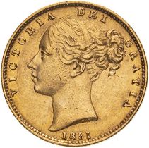 1851 Gold Sovereign Good very fine, edge knock