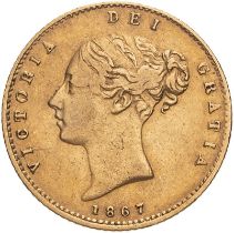 1867 Gold Half-Sovereign Very fine