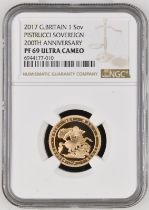 2017 Gold Sovereign 200th Anniversary Proof NGC PF 69 ULTRA CAMEO