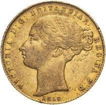1855 SY Gold Sovereign Edge damage and slightly bent