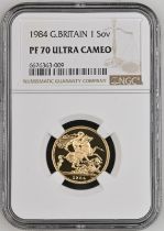 1984 Gold Sovereign Proof NGC PF 70 ULTRA CAMEO