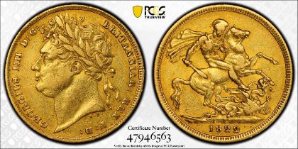 1822 Gold Sovereign PCGS XF45