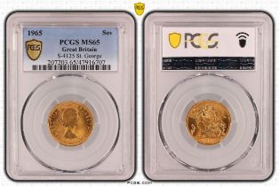 1965 Gold Sovereign PCGS MS65