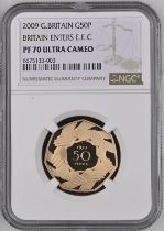 2009 Gold 50 Pence EEC Proof NGC PF 70 ULTRA CAMEO