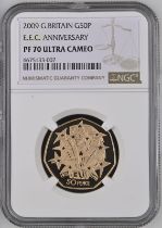 2009 Gold 50 Pence EU Proof NGC PF 70 ULTRA CAMEO