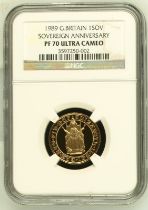 1989 Gold Sovereign 500th Anniversary Proof NGC PF 70 ULTRA CAMEO