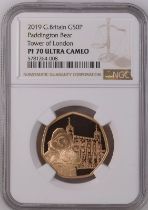 2019 Gold 50 Pence Paddington Bear at the Tower Proof NGC PF 70 ULTRA CAMEO