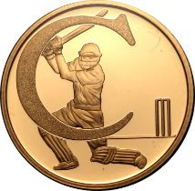 2019 Gold 10 Pence C - Cricket Box & COA