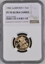 1982 Gold Sovereign Proof NGC PF 70 ULTRA CAMEO
