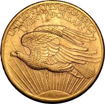 United States 1908 Gold 20 Dollars Saint-Gaudens; Double Eagle; No Motto Extremely Fine