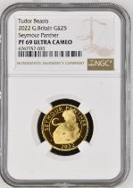 2022 Gold 25 Pounds (1/4 oz.) Seymour Panther Proof NGC PF 69 ULTRA CAMEO