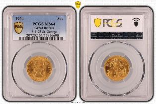 1964 Gold Sovereign PCGS MS64
