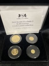 Tristan da Cunha Elizabeth II 2022 Gold Laurel 4-Coin Collection Box & COA