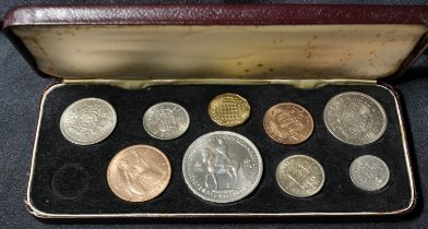 1953 Various Metals 9-Coin Coronation Set