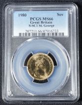 1980 Gold Sovereign PCGS MS66