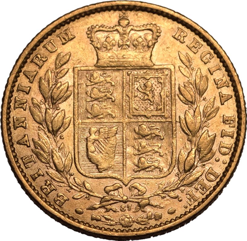 1870 Gold Sovereign WW raised - Image 2 of 2