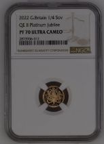 2022 Gold 1/4 Sovereign Platinum Jubilee Proof NGC PF 70 ULTRA CAMEO