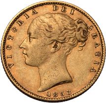 1853 Gold Sovereign WW raised