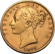 1863 Gold Sovereign No die number