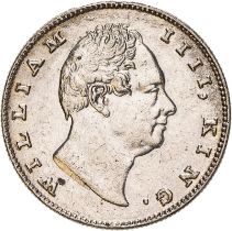 India: British William IV 1835 Silver 1 Rupee