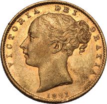 1881 M Gold Sovereign Shield