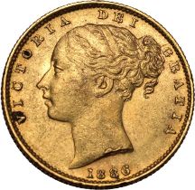 1886 S Gold Sovereign Shield