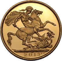 2013 Gold 2 Pounds (Double Sovereign) Proof