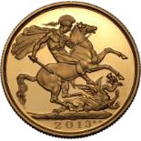 2013 Gold 2 Pounds (Double Sovereign) Proof