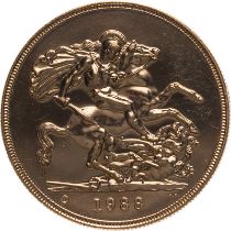 1988 Gold 5 Pounds (5 Sovereigns) Box