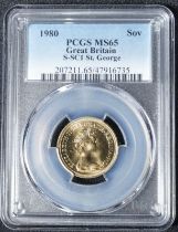 1980 Gold Sovereign PCGS MS65